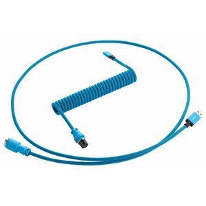 CableMod Pro Coiled Cable, USB-C/USB-A, 1,5m, Spectrum Blue - CM-PKCA-CLBALB-KLB150KLB-R