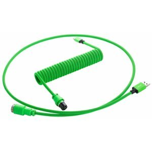 CableMod Pro Coiled Cable, USB-C/USB-A, 1,5m, Viper Green - CM-PKCA-CLGALG-KLG150KLG-R