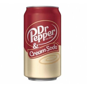 Dr. Pepper Cream Soda, limonáda, USA, 355 ml - 0078000033489