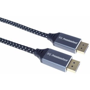 PremiumCord kabel DisplayPort 1.4, kovové a zlacené konektory, 0,5m - kport10-005