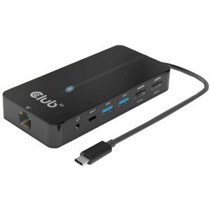 Club3D HUB USB-C 7v1, 2x HDMI, 2x USB-A Gen1, RJ45, 3.5mm jack, SD, PD 100W - CSV-1595