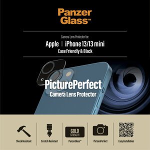 PanzerGlass ochranné sklo fotoaparátu pro Apple iPhone 13/13 mini, černá - 0383