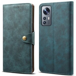 Lenuo Leather flipové pouzdro pro Xiaomi 12/12X, modrá - 348262