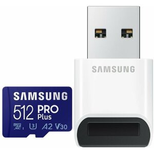 Samsung Micro SDXC 512GB PRO Plus UHS-I U3 (Class 10) + USB adaptér - MB-MD512KB/WW