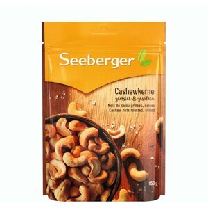 Seeberger ořechy - kešu, pražené, solené, 150g - SB-0383901
