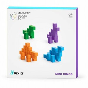 PIXIO Mini Dinos magnetická stavebnice - 40101