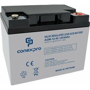 Conexpro baterie AGM-12-45, 12V/45Ah, Lifetime - AGM-12-45