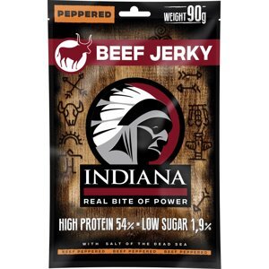 INDIANA sušené maso - Jerky, hovězí, Peppered, 90g - I-029
