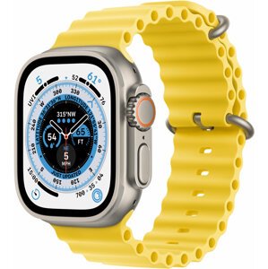 Apple Watch Ultra, 49mm, Cellular, Titanium, Yellow Ocean Band - MNHG3CS/A