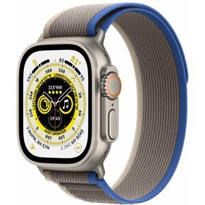 Apple Watch Ultra, 49mm, Cellular, Titanium, Blue/Gray Trail Loop - M/L - MQFV3CS/A