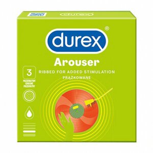 Kondomy Durex Arouser, vroubkované, 3 ks - durexarous