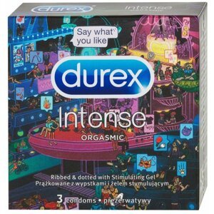 Kondomy Durex Intense Orgasmic, vroubkované, 3 ks - KondomyDurex31