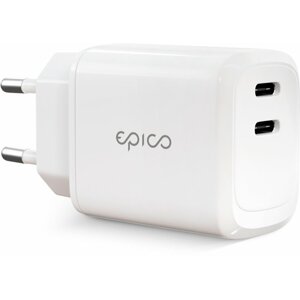 EPICO síťová nabíječka, 2x USB-C, 45W, bílá - 9915101100143