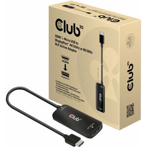 Club3D Adaptér HDMI + Micro USB na DisplayPort 4K120Hz/8K30Hz, Active Adapter M/F - CAC-1335