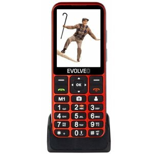 Evolveo EasyPhone LT s nabíjecím stojánkem, červená - SGM EP-880-LTR