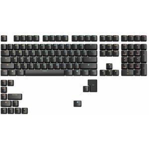 Glorious vyměnitelné klávesy Double Shot ABS V2, 123 kláves, černé, US - GLO-KC-ABS-USKIT-B
