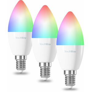 TechToy Smart Bulb RGB 6W E14 ZigBee 3pcs set - TSL-LIG-E14ZB-3PC