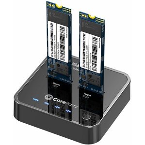 CoreParts NVME M.2 SSD cloner, USB C 3.2 Gen2, 2x NVMe SSD - MS-CLONER-NVME