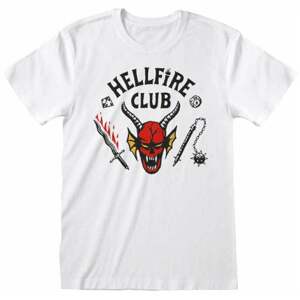 Tričko Stranger Things - Hellfire club, bílé (XL) - STR04725TSW1X