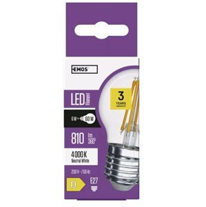 Emos LED žárovka Filament Mini Globe 6W, 810lm, E27, neutrální bílá - 1525283409
