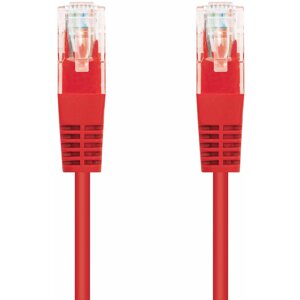 C-TECH kabel UTP, Cat5e, 1m, červená - CB-PP5-1R