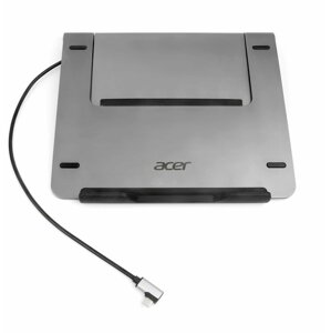 Acer stojan na notebook s 5v1 USb-C dockovací stanicí, stříbrná - HP.DSCAB.012
