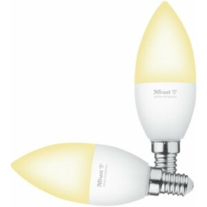 Trust Smart WiFi LED žárovka, E14, svíčka, bílá, 2 ks - 71297
