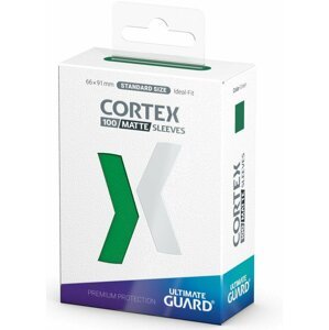 Ochranné obaly na karty Ultimate Guard - Cortex Sleeves Standard Size Matte, zelená, 100 ks (66x91) - 04056133018678