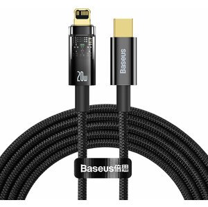 Baseus datový kabel Explorer Series s inteligentním vypnutím USB-C - Lightning, 20W, 2m, černá - CATS000101