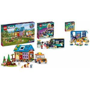 Extra výhodný balíček LEGO® Friends 41735 Domek na kolech, 41739 Liannin pokoj, 41755 Pokoj Novy - 41735/41739/41755