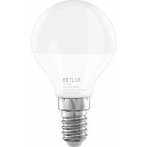Retlux žárovka RLL 432, LED G45, E14, 6W, teplá bílá - 50005523