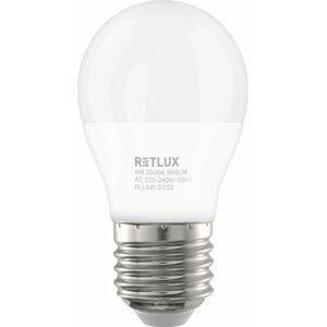 Retlux žárovka RLL 441, LED G45, E27, 8W, teplá bílá - 50005546