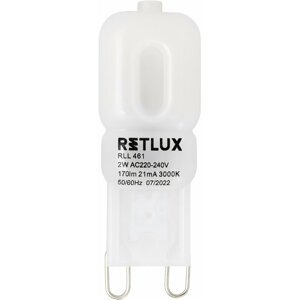 Retlux žárovka RLL 461, LED, G9, 2W, teplá bílá - 50005569