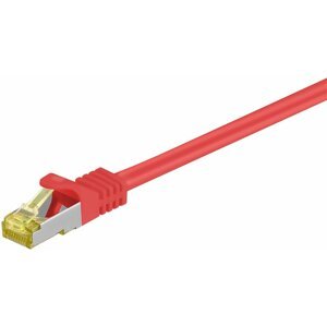 MicroConnect patch kabel S/FTP, RJ45, Cat7, 0.25m, červená - SFTP70025R