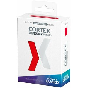 Ochranné obaly na karty Ultimate Guard - Cortex Sleeves Standard Size Matte, červená, 100 ks (66x91) - 04056133018616
