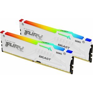 Kingston Fury Beast White RGB 32GB (2x16GB) DDR5 5200 CL36, AMD EXPO - KF552C36BWEAK2-32