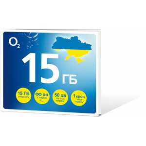 O2 SIM karta GO UKRAJINA 15 GB - SMALLPGO.50V15G54