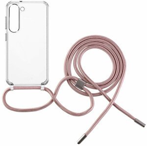 FIXED zadní kryt Pure Neck s růžovou šňůrkou na krk pro Samsung Galaxy S23 - FIXPUN-1040-PI