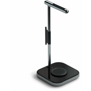Satechi 2-IN-1 Headphone Stand with Wireless Charger USB-C, šedá - ST-UCHSMCM