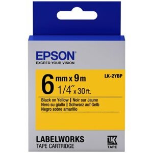 Epson LabelWorks LK-2YBP, páska pro tiskárny etiket, 6mm, 9m, černo-žlutá - C53S652002
