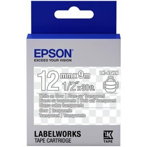 Epson LabelWorks LK-4TWN, páska pro tiskárny etiket, 12mm, 9m, bílo-transparentní - C53S654013
