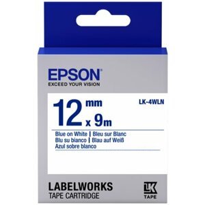 Epson LabelWorks LK-4WLN, páska pro tiskárny etiket, 12mm, 9m, modro-bílá - C53S654022