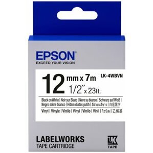 Epson LabelWorks LK-4WBVN, páska pro tiskárny etiket, 12mm, 7m, bílo-černá - C53S654041