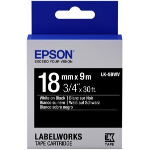Epson LabelWorks LK-5BWV, páska pro tiskárny etiket, 18mm, 9m, bílo-černá - C53S655014
