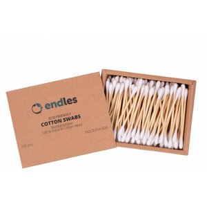 Tyčinky Endles, vatové, do uší, 200 ks - END001