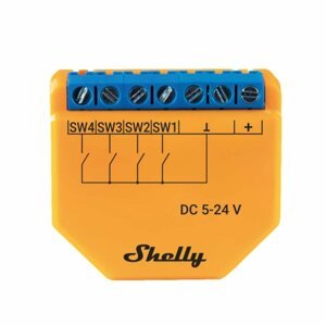 Shelly i4 Plus DC, modul 4 vstupů, 5–24 VDC, WiFi a BT - SHELLY-PLUS-I4-DC