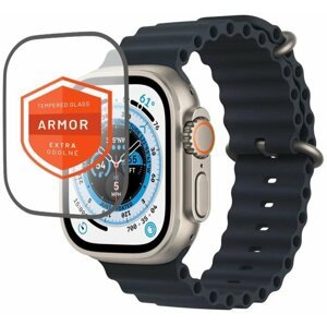 FIXED prémiové ochranné sklo Armor pro Apple Watch Ultra 49mm, s aplikátorem, černá - FIXGAW-1029