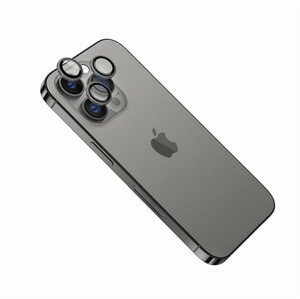 FIXED ochranná skla čoček fotoaparátů pro Apple iPhone 15 Pro/15 Pro Max, černá - FIXGC2-1202-GR