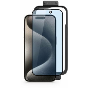 EPICO tvrzené sklo s filtrem proti modrému světlu pro Apple iPhone 15, 3D+, s instalačním rámečkem - 81112151900002