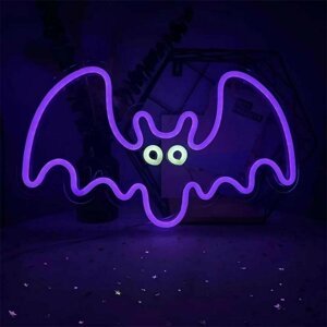 Forever dekorativní LED neon netopýr, fialová - RTV100281